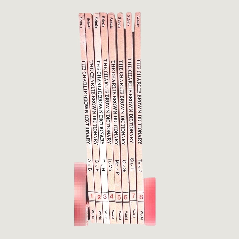 Vintage 1973 Charlie Brown Dictionary Complete 8 Volume Set Charles M Schulz